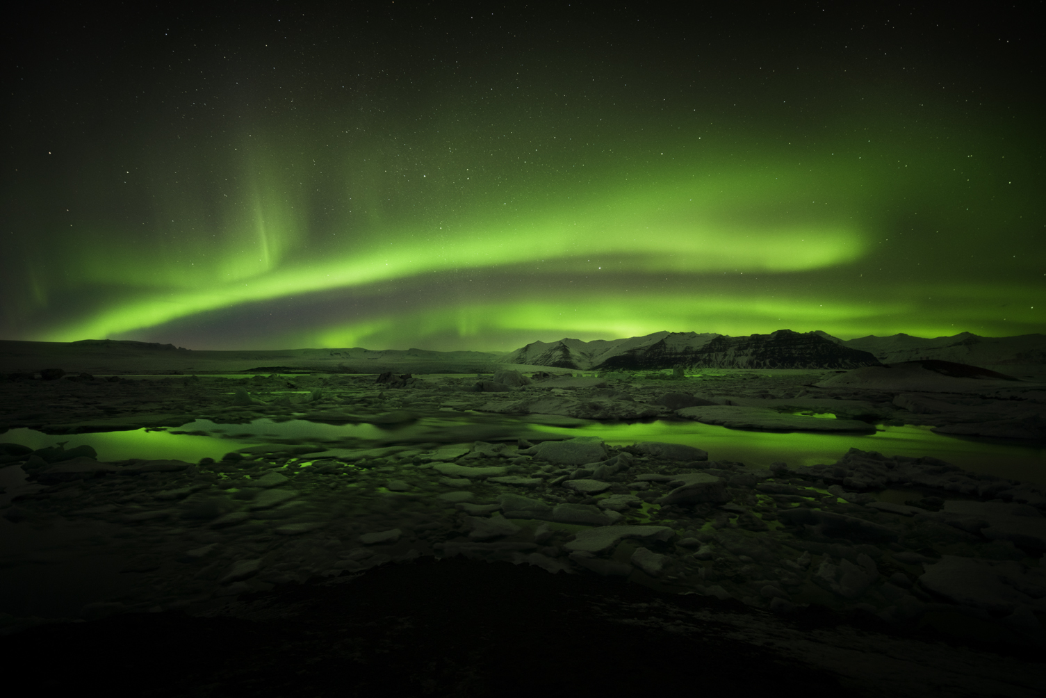  Northern Lights Jokulsarlon